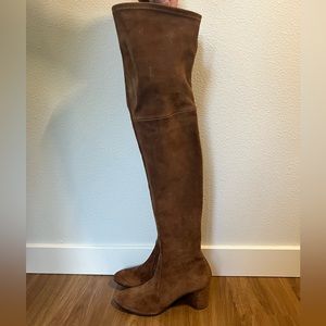 Casadei over the knee suede boots